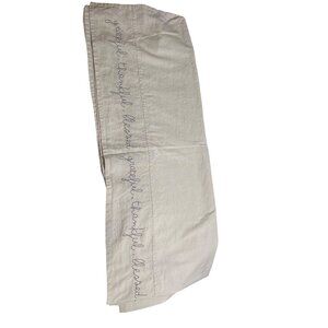 Creative Co-Op 80" Cotton Linen Grateful Thankful Blessed Embroidered Tablecloth